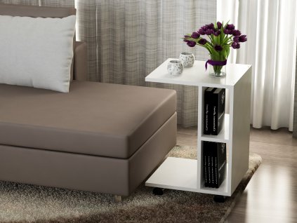 Príručný stolík ADMIRAL, biela matná