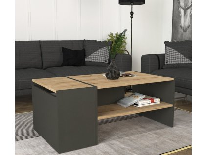 Industriálny konferenčný stolík IZMAEL, sapphire / antracit