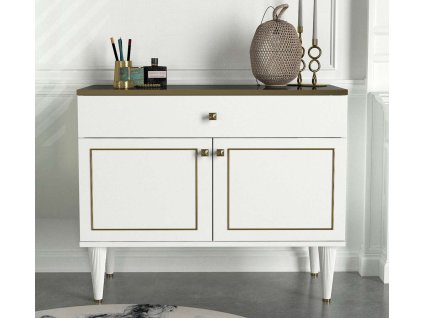 Dvojdverová komoda RAVEN, biela