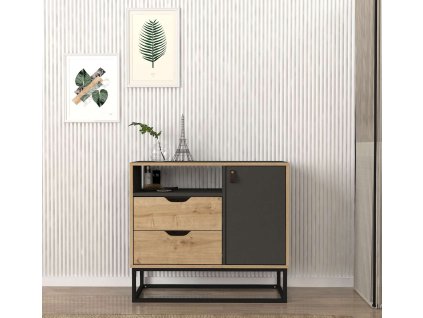 Malá komoda LORES, antracit/sapphire