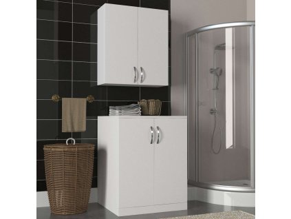 Skrinka na práčku so závesnou skrinkou ETNO, biela