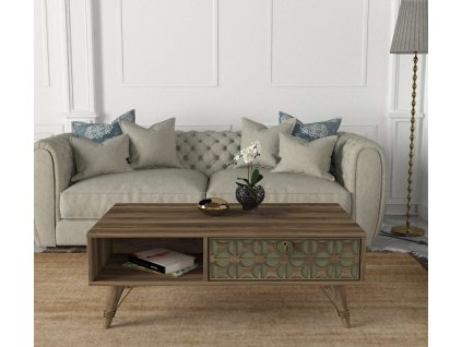 Široký konferenčný stolík LEVANTE, orech/sardunia