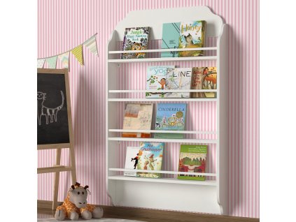 Detský regál DELUXE MONTESSORI, biela matná