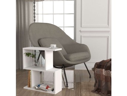 Škandinávsky príručný stolík KARIN, biela