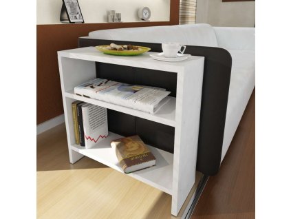 Škandinávsky príručný stolík VANUS, biela