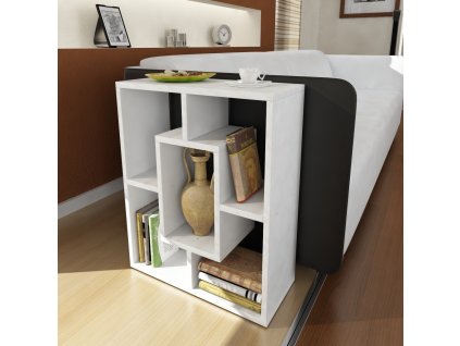 Príručný regál SOVI, biela matná