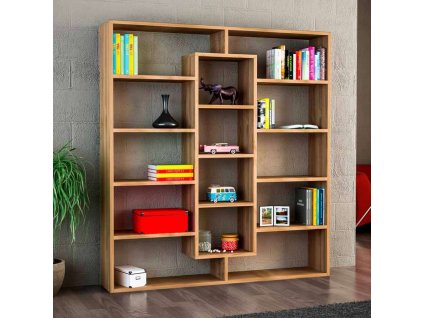 Designová knižnica SAMPLE, orech