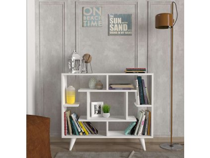 Nízka knižnica FONDY, biela