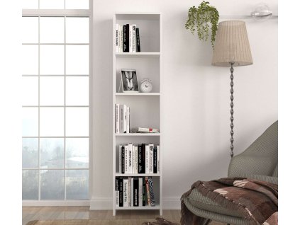 Škandinávska knižnica TANSU D5, biela