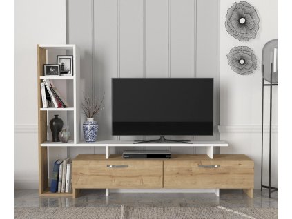 TV stena JAMAL, sapphire/biela