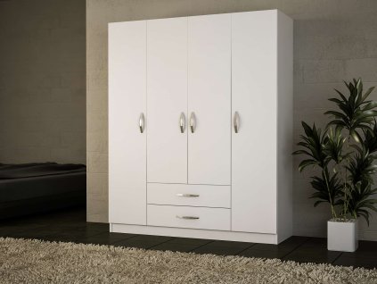 Šatníková skriňa VIDA 4D, biela