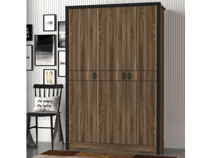 Šatníková skriňa LUST 3D, orech
