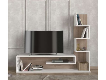 TV stolík TEHAN, biela/cordoba