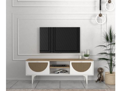 TV stolík na nožičkách KEBAB, biela/zafir/hazeran