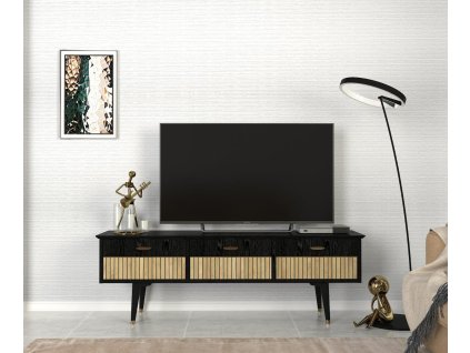 Televízny stolík BOLERO, čierna/bona