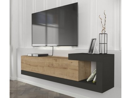 Moderný TV stolík VELIERO, sapphire/antracit