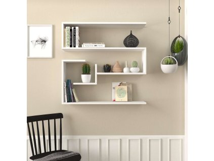 Závesná polica FIER, biela