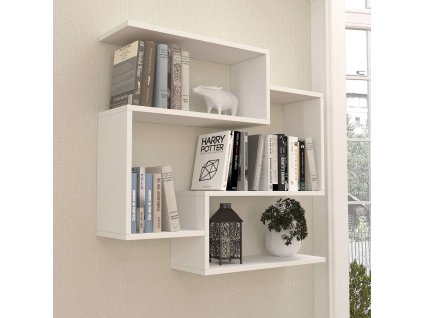 Nástenná polica LISBON, biela