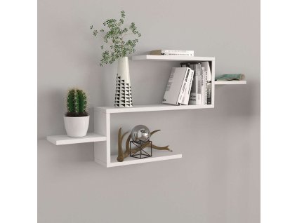 Závesná polica TWISTEN, biela