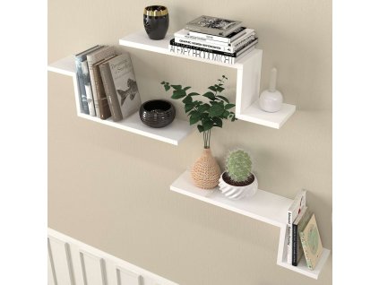 Závesné police WOLA 3, biela