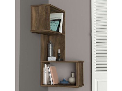 Rovová nástenná polica BOLT, orech