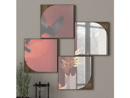 Nástenné zrkadlá LIGHT 4, orech