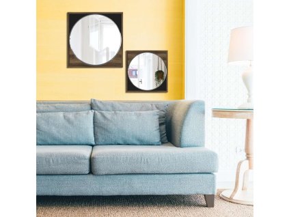 Nástenné zrkadlá ALDES 2, orech/čierna