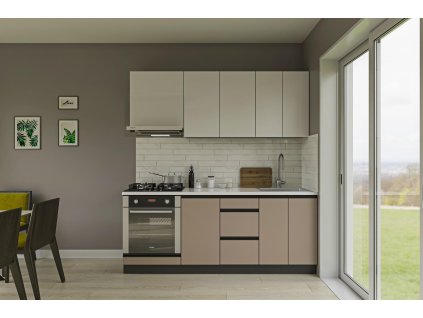 Moderná kuchyňa 200 AMELY, nymphaea albumu / clay grey