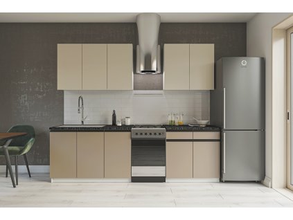 Moderná kuchyňa 200 SILVER, satin/clay grey