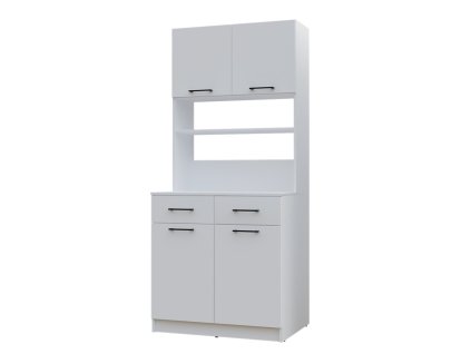 Kuchynská skrinka NO2 CAPSULE, biela nymphea albumu