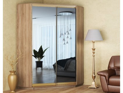 Rohová skriňa 140 CORZA, sonoma