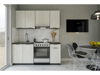 Moderná kuchynská linka 180 SALVIA, white oak craft