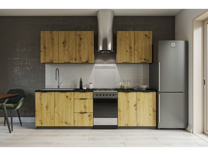 Moderná kuchynská linka 200 RENE, dub Artisan