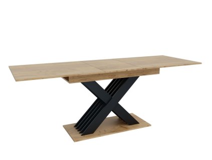 Rozkladací jedálenský stôl ROAD, kraft zlatý/antracit