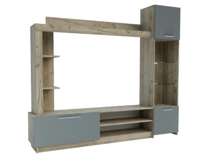 Obývacia zostava LUXURY, dub Craft sivý/činčila grey