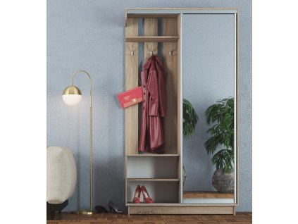Šatníková skriňa s vešiakom ALICE 120, dub sonoma