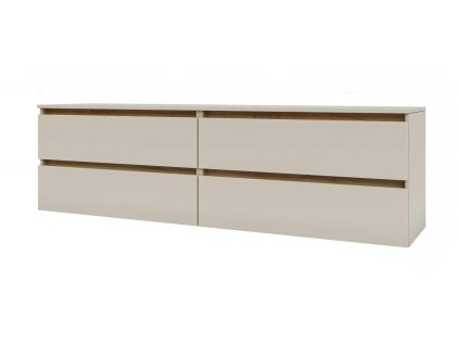 Skrinka pod TV 1800 LIFE, Satin / Gold Kraft oak
