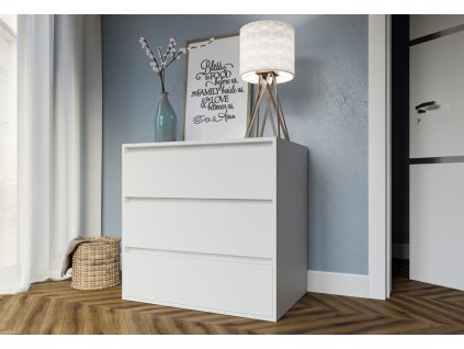 Zásuvková komoda SONIJA 3, biela