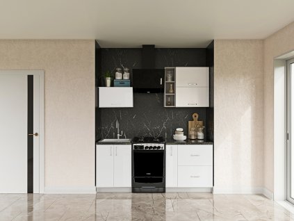 Malá kuchynská linka 140 KAISER, biela matná