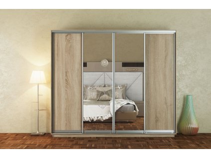 Skriňa so zásuvnými dverami MAGMA 280, dub sonoma