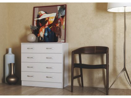 Zásuvková komoda-biela ENIJA 4