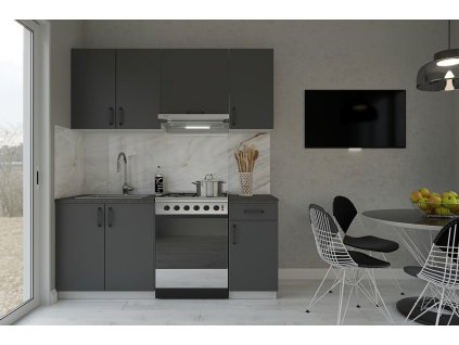 Jednoduchá kuchynská linka 180 SALVIA, grafit