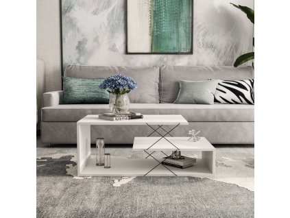 Štýlový konferenčný stolík TASTE, biela