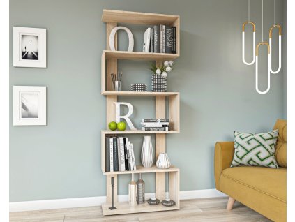 Moderný regál REGII 2, dub mliečny