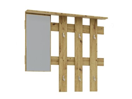 Vešiak so zrkadlom REMO II, dub Artisan