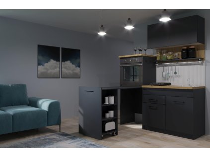 Kuchynská linka 160 FEEL, Antracit / Artisan