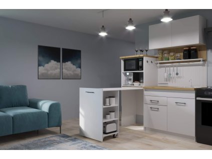 Rozkladacia kuchynská linka s drezom 160 FEEL, Chinchila grey / Artisan