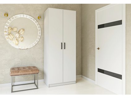 Šatníková skriňa EASY 2D, biela