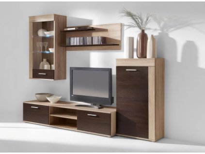 Obývacia stena VITAL II, sonoma/wenge