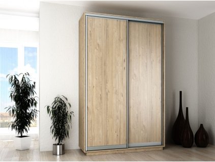 Šatníková skriňa HOODY 140, dub satin